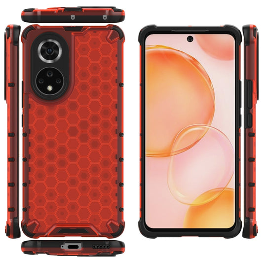 For Honor 50 Shockproof Honeycomb PC + TPU Protective Case(Red) by buy2fix