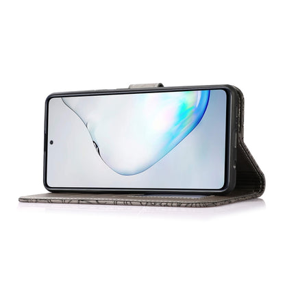 For Samsung Galaxy Note10 Lite / A81 Skin Feel Embossed Sunflower Horizontal Flip Leather Case with Holder & Card Slots & Wallet & Lanyard(Gray) by buy2fix