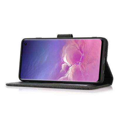 For Samsung Galaxy S10+ Skin Feel Embossed Sunflower Horizontal Flip Leather Case with Holder & Card Slots & Wallet & Lanyard(Black) by buy2fix