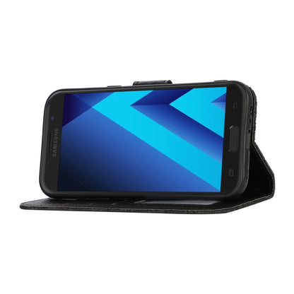 For Samsung Galaxy A5 (2017) Skin Feel Embossed Sunflower Horizontal Flip Leather Case with Holder & Card Slots & Wallet & Lanyard(Black) by buy2fix