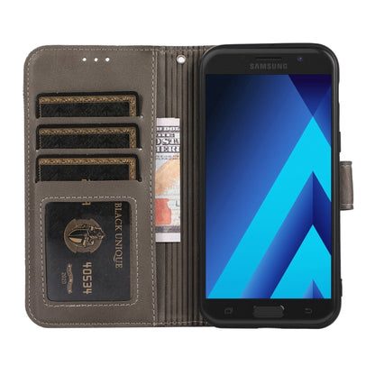 For Samsung Galaxy A5 (2017) Skin Feel Embossed Sunflower Horizontal Flip Leather Case with Holder & Card Slots & Wallet & Lanyard(Gray) by buy2fix