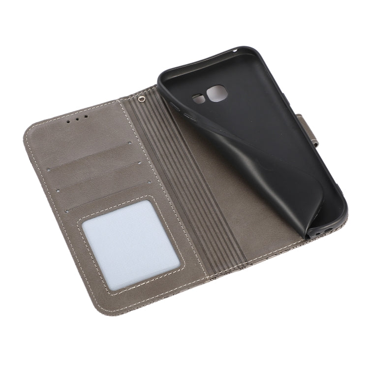 For Samsung Galaxy A5 (2017) Skin Feel Embossed Sunflower Horizontal Flip Leather Case with Holder & Card Slots & Wallet & Lanyard(Gray) by buy2fix