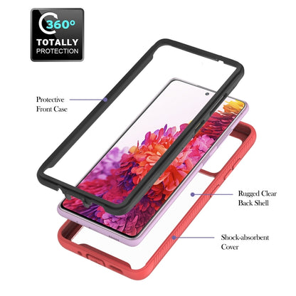 For Samsung Galaxy S20 FE 4G / 5G Starry Sky Solid Color Series Shockproof PC + TPU Protective Case with Ring Holder & Magnetic Function(Red) by buy2fix