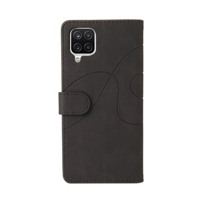 For Samsung Galaxy A12 5G Dual-color Splicing Horizontal Flip PU Leather Case with Holder & Card Slots & Wallet(Black) by buy2fix