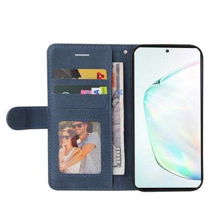 For Samsung Galaxy Note10 Lite / A81 Dual-color Splicing Horizontal Flip PU Leather Case with Holder & Card Slots & Wallet(Blue) by buy2fix