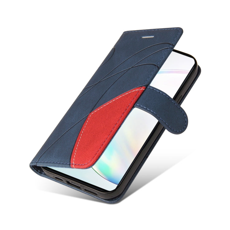 For Samsung Galaxy Note10 Lite / A81 Dual-color Splicing Horizontal Flip PU Leather Case with Holder & Card Slots & Wallet(Blue) by buy2fix