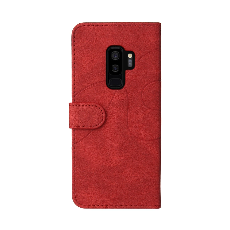 For Samsung Galaxy S9+ Dual-color Splicing Horizontal Flip PU Leather Case with Holder & Card Slots & Wallet(Red) by buy2fix