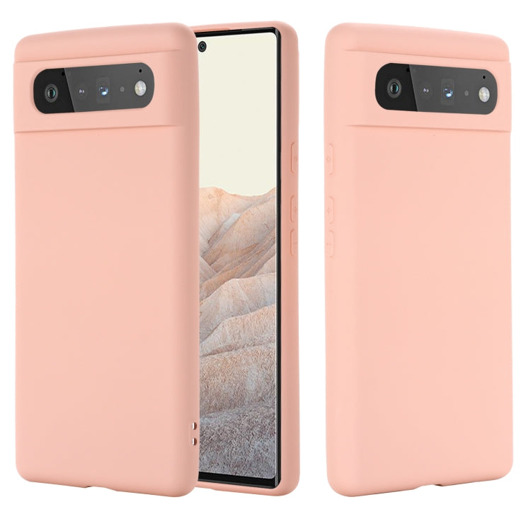 For Google Pixel 6 Pure Color Liquid Silicone Shockproof Full Coverage Case(Pink) - Google Cases by buy2fix | Online Shopping UK | buy2fix