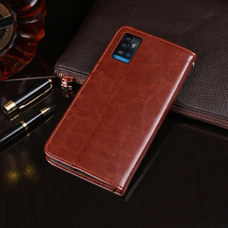 For ZTE Blade A71 idewei Crazy Horse Texture Horizontal Flip Leather Case with Holder & Card Slots & Wallet(Black) by idewei