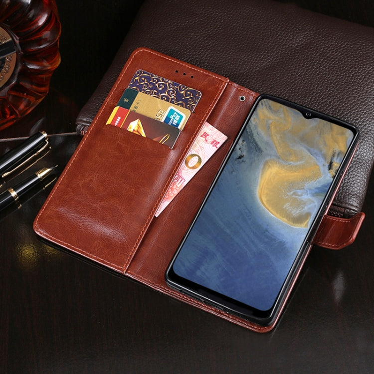 For ZTE Blade A71 idewei Crazy Horse Texture Horizontal Flip Leather Case with Holder & Card Slots & Wallet(Black) by idewei
