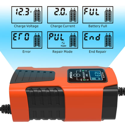 FOXSUR 2A / 6V / 12V Car / Motorcycle 3-stage Full Smart Battery Charger, Plug Type:US Plug(Red) - In Car by FOXSUR | Online Shopping UK | buy2fix