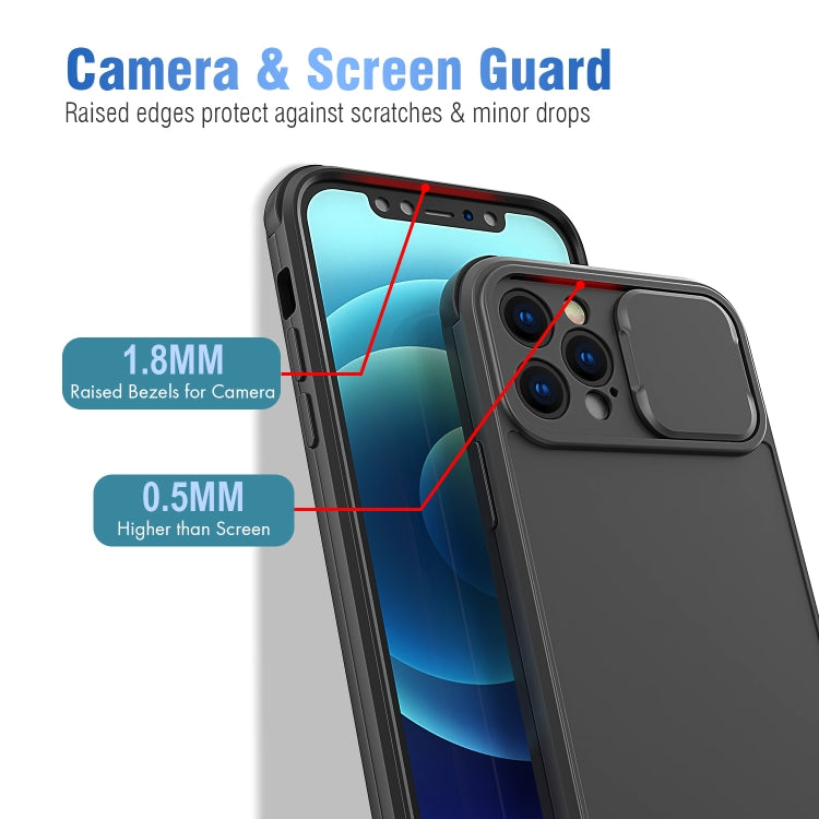 For iPhone 11 Pro Sliding Camera Cover Design PC + TPU Protective Case(Black) - iPhone 11 Pro Cases by buy2fix | Online Shopping UK | buy2fix