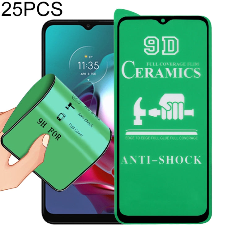 For Motorola Moto G30 25 PCS 9D Full Screen Full Glue Ceramic Film by buy2fix
