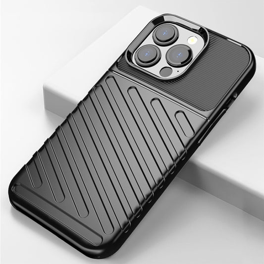 For iPhone 13 Pro Thunderbolt Shockproof TPU Soft Case (Black) by buy2fix