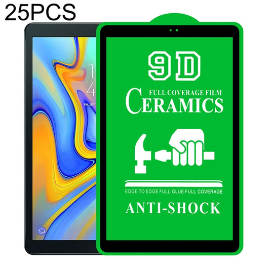 For Samsung Galaxy Tab A 10.5 2018 T590/T595 25 PCS 9D Full Screen Full Glue Ceramic Film - For Samsung Tab by buy2fix | Online Shopping UK | buy2fix