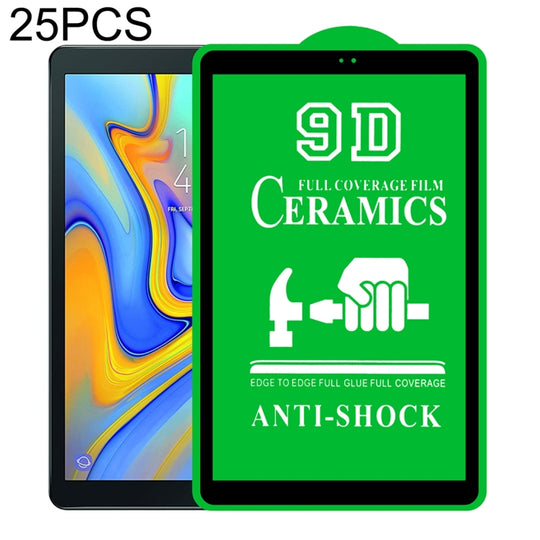 For Samsung Galaxy Tab A 10.5 2018 T590/T595 25 PCS 9D Full Screen Full Glue Ceramic Film