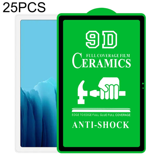 For Samsung Galaxy Tab A7 10.4 2020 T500 Wifi 25pcs 9D Full Screen Full Glue Ceramic Film - For Samsung Tab by buy2fix | Online Shopping UK | buy2fix