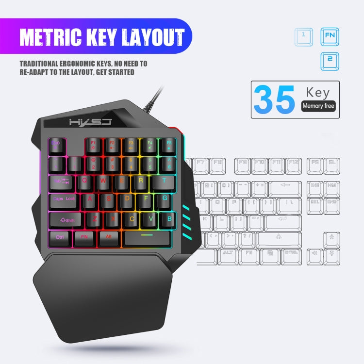 HXSJ V100+J900+P8 One-handed Keyboard + Programming Gaming Mouse + Keyboard Mouse Converter Set - Wired Mice by HXSJ | Online Shopping UK | buy2fix