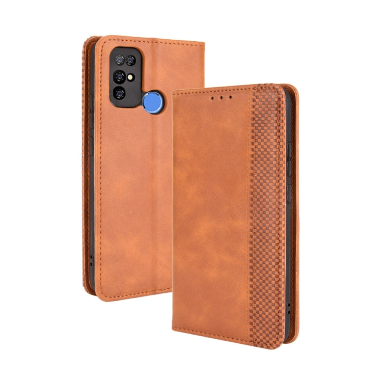 For Doogee X96 Pro Magnetic Buckle Retro Crazy Horse Texture Horizontal Flip Leather Case with Holder & Card Slots & Photo Frame(Brown) - More Brand by buy2fix | Online Shopping UK | buy2fix