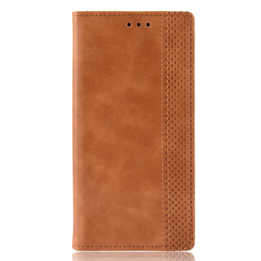 For Samsung Galaxy A03s Magnetic Buckle Retro Crazy Horse Texture Horizontal Flip Leather Case with Holder & Card Slots & Photo Frame(Brown) by buy2fix