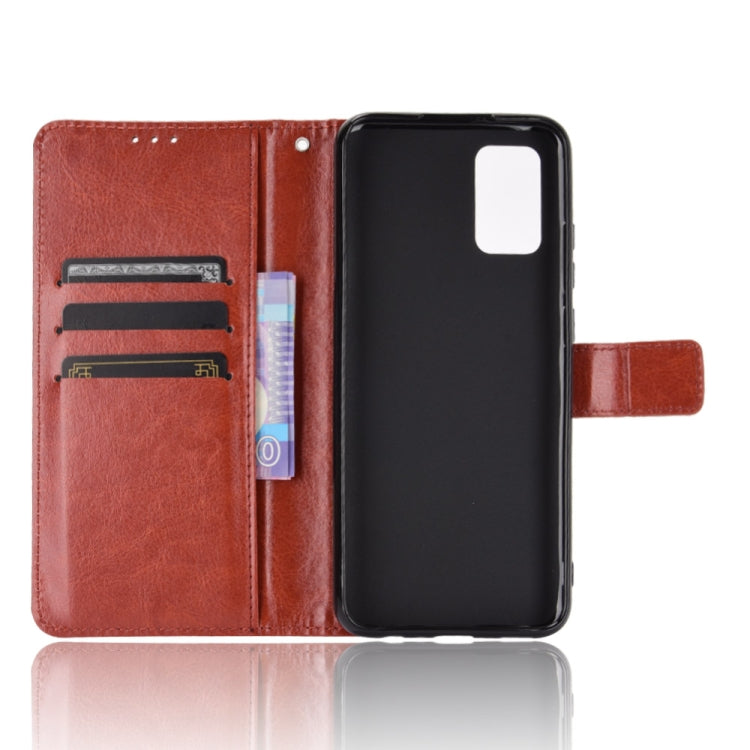For Samsung Galaxy A03s 164mm Crazy Horse Texture Horizontal Flip Leather Case with Holder & Card Slots & Lanyard(Brown) by buy2fix