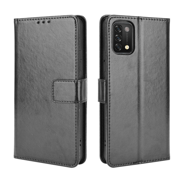 For Umidigi A11 Crazy Horse Texture Horizontal Flip Leather Case with Holder & Card Slots & Lanyard(Black) - More Brand by buy2fix | Online Shopping UK | buy2fix