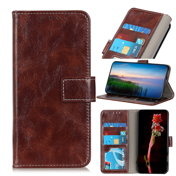 For Samsung Galaxy M32 Retro Crazy Horse Texture Horizontal Flip Leather Case with Holder & Card Slots & Photo Frame & Wallet(Brown) by buy2fix