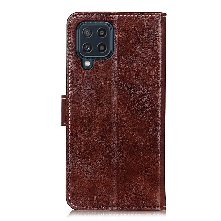 For Samsung Galaxy M32 Retro Crazy Horse Texture Horizontal Flip Leather Case with Holder & Card Slots & Photo Frame & Wallet(Brown) by buy2fix