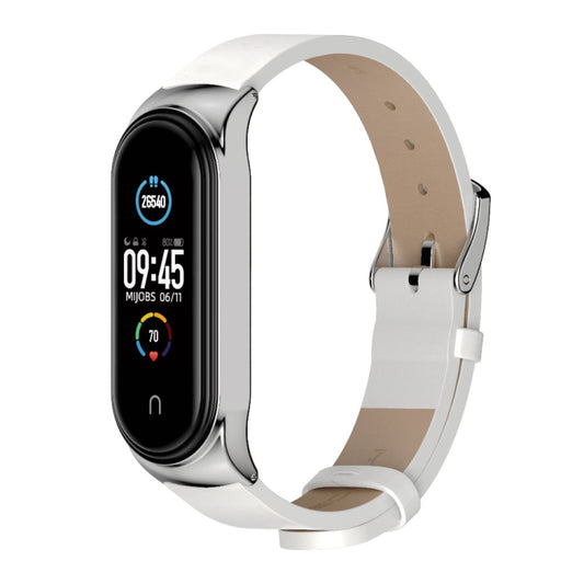 For Xiaomi Mi Band 6 / 5 / 4 / 3 Mijobs CS Microfiber Leather Watch Band(White) by MIJOBS