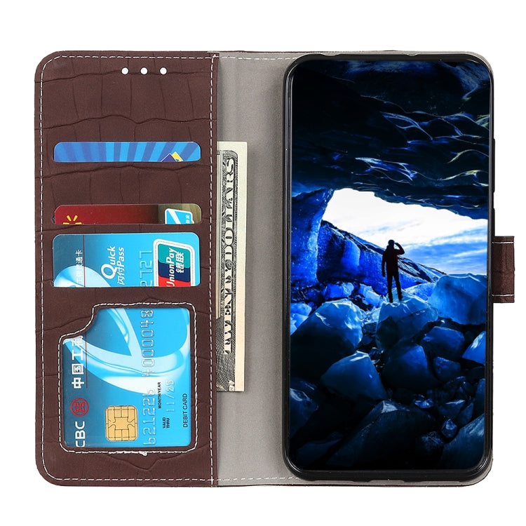 For Samsung Galaxy M32 Crocodile Texture Horizontal Flip Leather Case with Holder & Card Slots & Wallet(Brown) by buy2fix