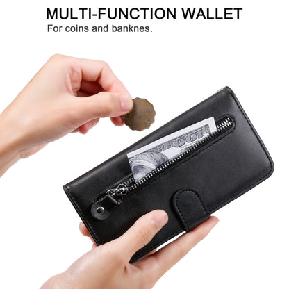 For Xiaomi Redmi Note 10 5G / Poco M3 Pro 5G Fashion Calf Texture Zipper Horizontal Flip Leather Case with Holder & Card Slots & Wallet(Black) - Xiaomi Cases by buy2fix | Online Shopping UK | buy2fix