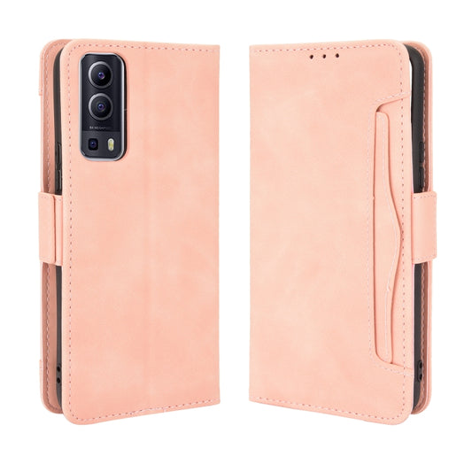 For vivo Y72 5G / iQOO Z3 5G Skin Feel Calf Pattern Horizontal Flip Leather Case with Holder & Card Slots & Photo Frame(Pink) by buy2fix