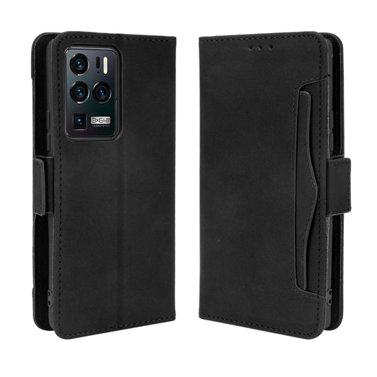 For ZTE Axon 30 Ultra 5G Skin Feel Calf Pattern Horizontal Flip Leather Case with Holder & Card Slots & Photo Frame(Black) by buy2fix