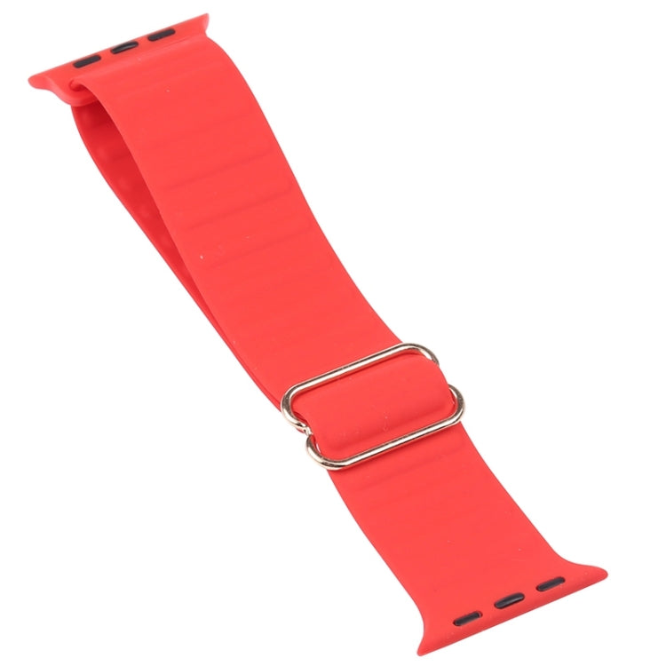 Japanese Word Buckle Silicone Watch Band For Apple Watch Series 9&8&7 41mm / SE 3&SE 2&6&SE&5&4 40mm / 3&2&1 38mm(Pine Needle Green) by buy2fix