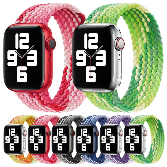 Single Loop Weaving Nylon Watch Band, Size: S 135mm For Apple Watch Series 9&8&7 41mm / SE 3&SE 2&6&SE&5&4 40mm / 3&2&1 38mm(Black) by buy2fix