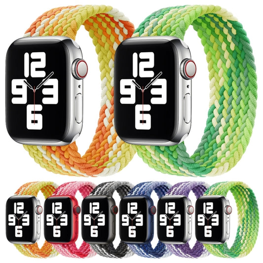 Single Loop Weaving Nylon Watch Band, Size: M 145mm For Apple Watch Series 9&8&7 41mm / SE 3&SE 2&6&SE&5&4 40mm / 3&2&1 38mm(Fragrant Orange) by buy2fix