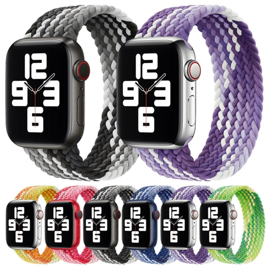 Single Loop Weaving Nylon Watch Band, Size: S 145mm For Apple Watch Ultra 49mm&Watch Ultra 2 49mm / Series 9&8&7 45mm / SE 3&SE 2&6&SE&5&4 44mm / 3&2&1 42mm(Lime) by buy2fix