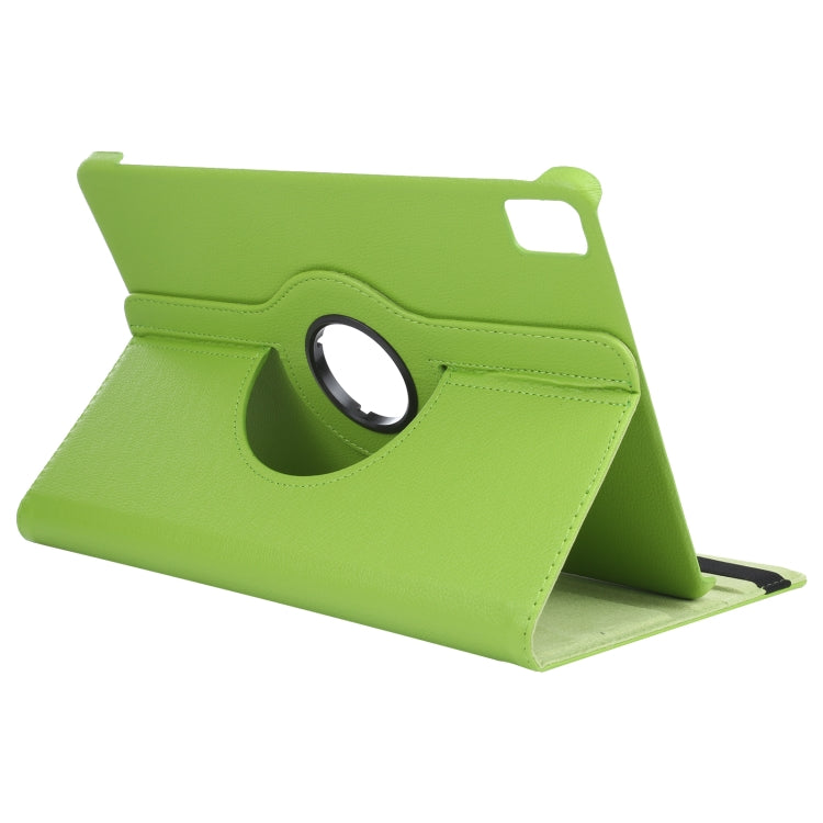 For Huawei MatePad Pro 12.6 2021 360 Degree Rotation Litchi Texture Horizontal Flip Leather Case with Holder(Green) - Huawei by buy2fix | Online Shopping UK | buy2fix