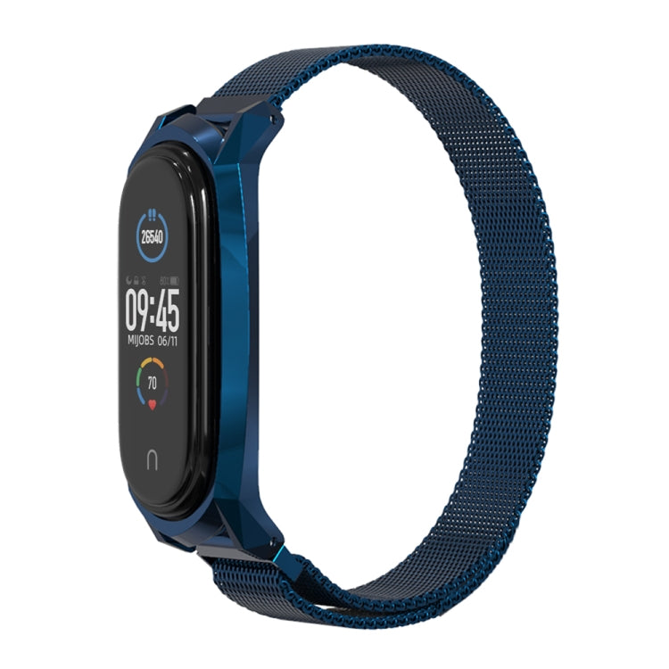 For Xiaomi Mi Band 6 / 5 / 4 / 3 Mijobs Milan Magnetic GT Stainless Steel Watch Band(Blue) by MIJOBS