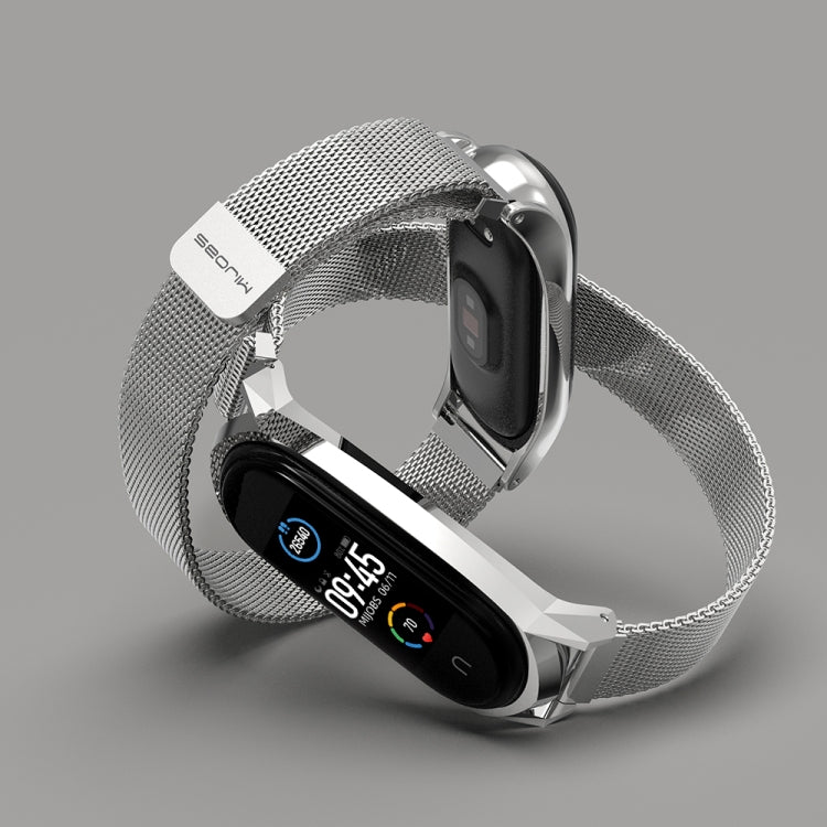 For Xiaomi Mi Band 6 / 5 / 4 / 3 Mijobs Milan Magnetic GT Stainless Steel Watch Band(Blue) by MIJOBS