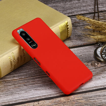 For Sony Xperia 5 III Solid Color Liquid Silicone Dropproof Full Coverage Protective Case(Red) - Sony Cases by buy2fix | Online Shopping UK | buy2fix