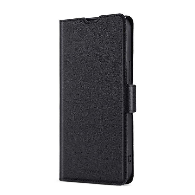 For iPhone SE 2022 / SE 2020 / 8 / 7 Ultra-thin Voltage Side Buckle PU + TPU Horizontal Flip Leather Case with Holder & Card Slot(Black) - iPhone SE 2022 / 2020 / 8 / 7 Cases by buy2fix | Online Shopping UK | buy2fix