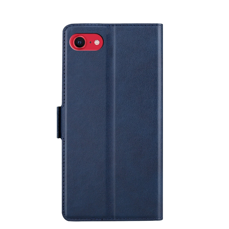 For iPhone SE 2022 / SE 2020 / 8 / 7 Ultra-thin Voltage Side Buckle PU + TPU Horizontal Flip Leather Case with Holder & Card Slot(Blue) - iPhone SE 2022 / 2020 / 8 / 7 Cases by buy2fix | Online Shopping UK | buy2fix