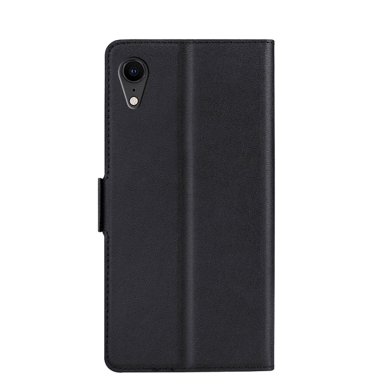 For iPhone XR Ultra-thin Voltage Side Buckle PU + TPU Horizontal Flip Leather Case with Holder & Card Slot(Black) - More iPhone Cases by buy2fix | Online Shopping UK | buy2fix