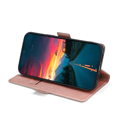 For iPhone XS Max Ultra-thin Voltage Side Buckle PU + TPU Horizontal Flip Leather Case with Holder & Card Slot(Rose Gold) - More iPhone Cases by buy2fix | Online Shopping UK | buy2fix