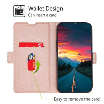 For iPhone XS Max Ultra-thin Voltage Side Buckle PU + TPU Horizontal Flip Leather Case with Holder & Card Slot(Rose Gold) - More iPhone Cases by buy2fix | Online Shopping UK | buy2fix