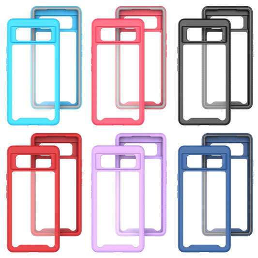 For Google Pixel 6 Starry Sky Solid Color Series Shockproof PC + TPU Case(Light Blue) by buy2fix
