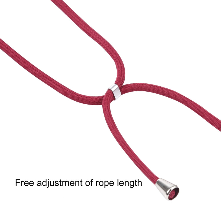 For Samsung Galaxy S21 FE Candy Colors TPU Protective Case with Lanyard(Red) by buy2fix