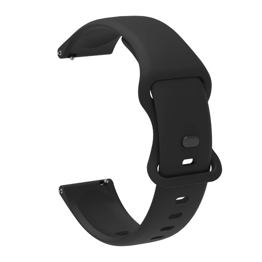 20mm For Amazfit GTS 2e Butterfly Buckle Silicone Watch Band(Black)
