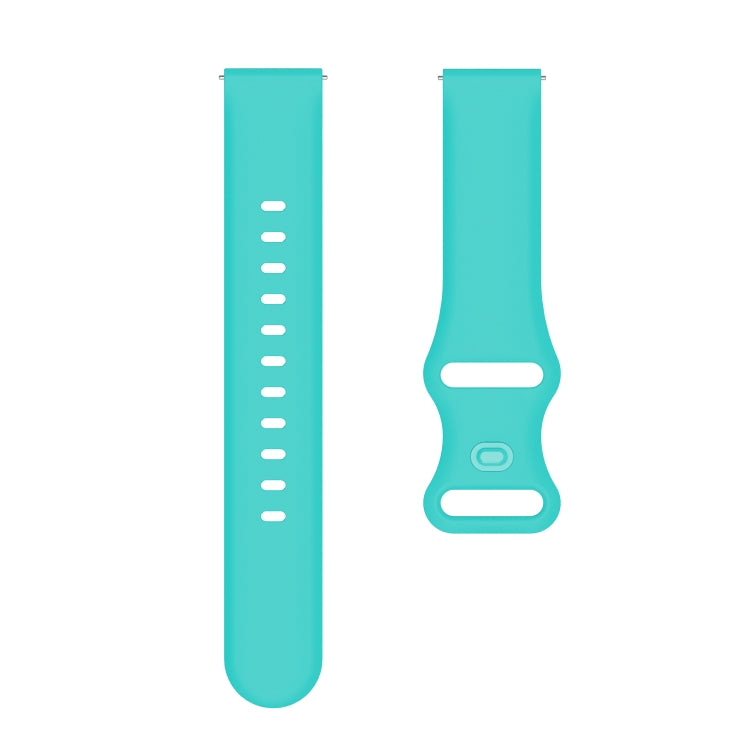 22mm For Amazfit GTS 2e Butterfly Buckle Silicone Watch Band(Mint Green) - Watch Bands by buy2fix | Online Shopping UK | buy2fix